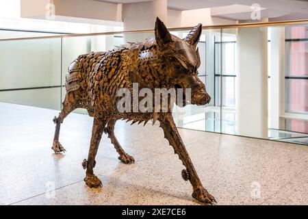 Lupo di ferro riciclato Foto Stock