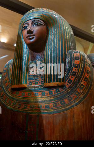 Parigi, Francia, primo piano, antiche mummie egizie, all'interno, museo del Louvre, Louvre dell'antico Egitto Foto Stock