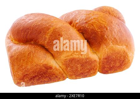 Pane appena sfornato isolato su bianco Foto Stock