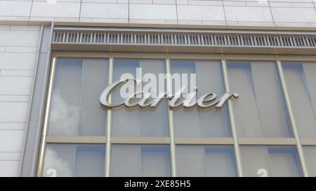 Hong Kong, Cina. 26 giugno 2024. Una fotografia mostra un logo di Carlier al K11-Musea di Hong Kong, Cina (Credit Image: © Serene Lee/SOPA Images via ZUMA Press Wire) SOLO PER USO EDITORIALE! Non per USO commerciale! Foto Stock