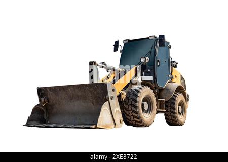 Pala gommata gialla isolata dallo sfondo Foto Stock