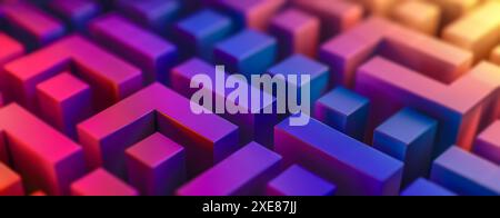 Sfondo del progetto 3D astratto Foto Stock