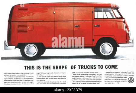 1960 VW Volkswagen Panel Truck Station Wagon ad Foto Stock