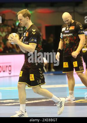 Omar Ingi Magnusson (SCM) EHF CL stagione 2023-24 SC Magdeburg-Orlen Wisla Plock il 02/15/2024 Foto Stock