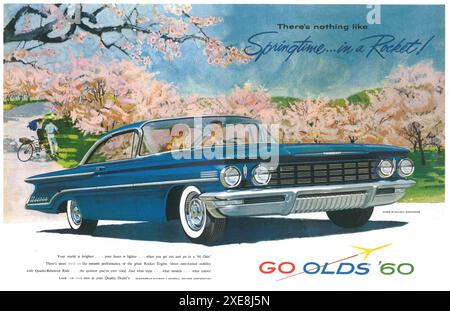 Annuncio Oldsmobile Ninety-Eight Holiday Sport Sedan 1960 Foto Stock