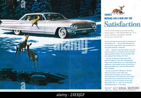 1961 annuncio General Motors - non c'è niente di meglio di una buona auto per la soddisfazione - Cadillac Sedan de Ville ad - Colorado Foto Stock