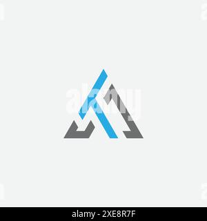 Astratta AT, TA, A, T Logo lettere iniziali monogramma basato su vettore. Illustrazione Vettoriale