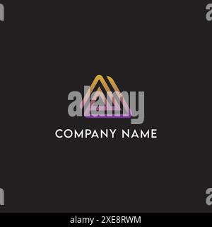 Lettera alfabetica A Logo tecnologia Design Pixel Element. Illustrazione Vettoriale