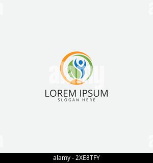 modello vettoriale con logo natural lifestyle Illustrazione Vettoriale