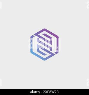 moderno modello vettoriale con logo s letter. Illustrazione Vettoriale