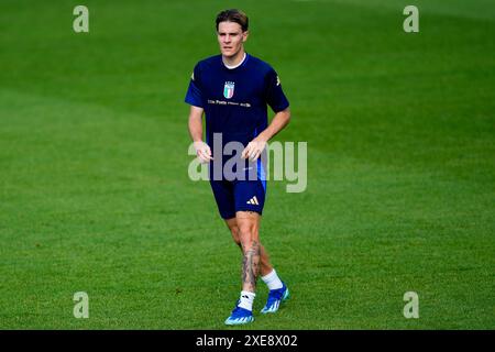 Iserlohn, Germania. 26 giugno 2024. L'italiano Nicolo fagioli durante la sessione di allenamento al campo base di Iserlohn il 26 giugno 2024, UEFA Euro 2024, Iserlohn, Germania - Sport - calcio . (Foto di Fabio Ferrari/LaPresse) credito: LaPresse/Alamy Live News Foto Stock