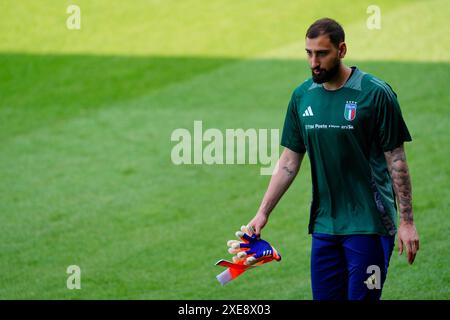 Iserlohn, Germania. 26 giugno 2024. Il portiere italiano Gianluigi Donnarumma durante la sessione di allenamento al campo base di Iserlohn il 26 giugno 2024, UEFA Euro 2024, Iserlohn, Germania - Sport - calcio . (Foto di Fabio Ferrari/LaPresse) credito: LaPresse/Alamy Live News Foto Stock