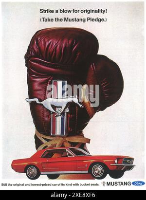 1967 Ford Mustang ad - guanto da pugilato Foto Stock