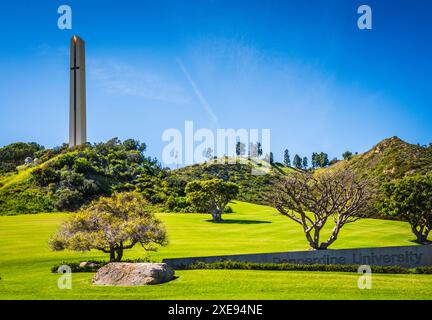 Malibu, California USA - 28 marzo 2017: La Pepperdine University è un'università privata di ricerca affiliata alle Chiese di Cristo; il suo principale campu Foto Stock