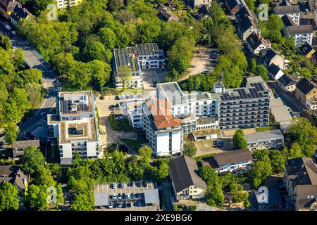 Vista aerea, servizio infermieristico Convivo Park Herdecke, casa di riposo GVS Herdecke, Goethestrasse, Herdecke, regione della Ruhr, Renania settentrionale-Vestfalia, Germania, Foto Stock