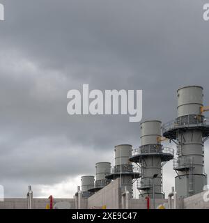 Centrale elettrica a gas presso la centrale nucleare di Biblis Foto Stock