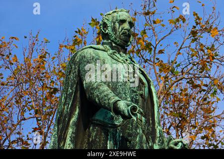 Statua del bagno Istvan Szechenyi a Budapest, Ungheria Foto Stock