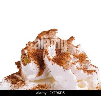 Primo piano della panna montata del caffè latte Foto Stock