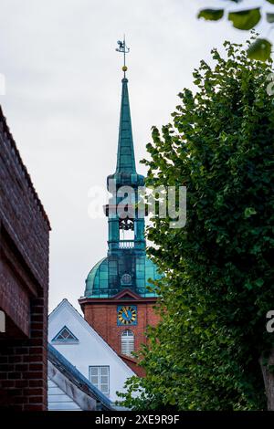 Veduta di una vecchia chiesa a Kappeln, Germania. Foto Stock