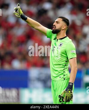 Il portiere georgiano Giorgi Mamardashvili durante la partita UEFA Euro 2024 di gruppo F all'Arena AufSchalke di Gelsenkirchen, Germania. Data foto: Mercoledì 26 giugno 2024. Foto Stock