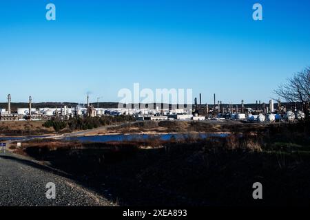 Raffineria petrolifera di Irivng in Loch Lomond Road a Saint John, New Brunswick, Canada Foto Stock