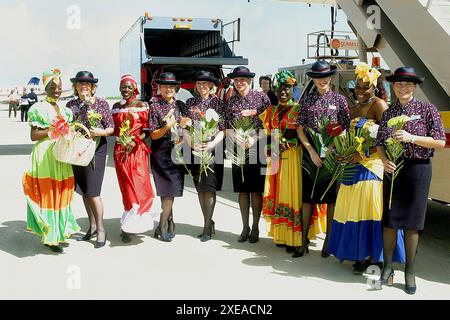 Ultimo sbarco di Concorde/Barbados Foto Stock