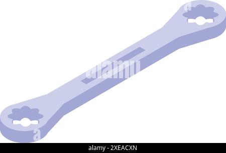 Chiave per ruote da bicicletta utilizzata per fissare una bicicletta Illustrazione Vettoriale