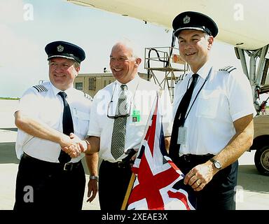 Ultimo sbarco di Concorde/Barbados Foto Stock