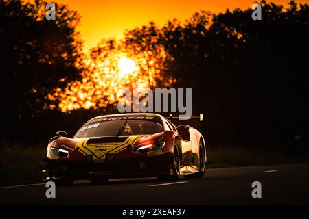 Stavelot, Belgio. 26 giugno 2024. 71 NEUBAUER Thomas (fra), ABRIL Vincent (mco), VIDALES David (esp), Ferrari 296 GT3, azione, sfilata durante la 24 ore di Spa CrowdStrike 2024, seconda gara della 2024 GT World Challenge Europe Endurance Cup, dal 26 al 30 giugno 2024 sul circuito di Spa-Francorchamps, a Stavelot, Belgio - Photo Damien Saulnier/DPPI Credit: DPPI Media/Alamy Live News Foto Stock