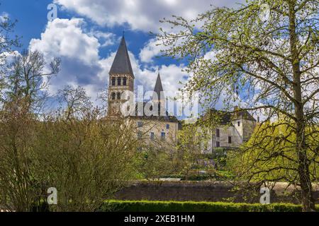 Chiesa dell'Abbazia di Saint Philibert, Tournus, Francia Foto Stock