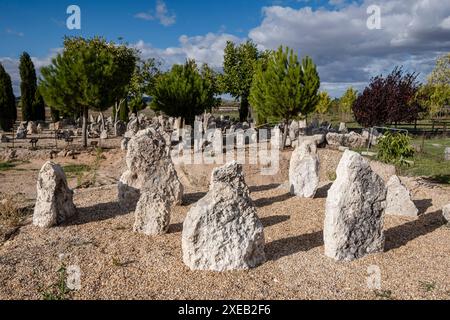 Stele funeraria Vacceos Foto Stock