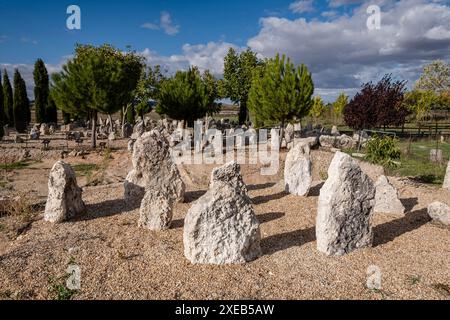 Stele funeraria Vacceos Foto Stock