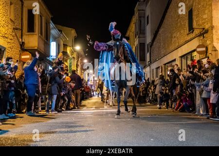 Parata dei tre Re in Llucmajor Street Foto Stock