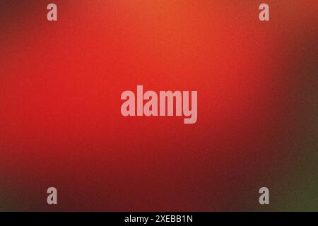 Sfondo rosso sfumato con grana testurizzata e un sottile tocco di verde nella parte inferiore Foto Stock