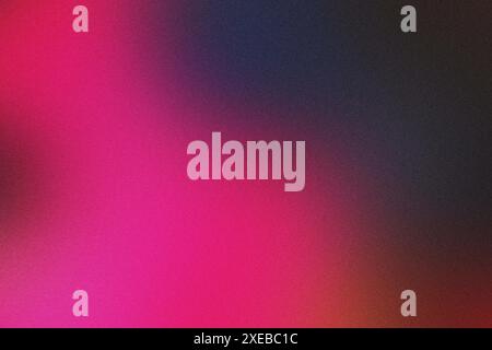 Sfondo artistico con una trama granulosa e sfumatura da magenta a nero Foto Stock
