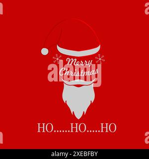 Auguri di buon Natale, striscione, poster. Sfondo vintage con tipografia ed elementi Illustrazione Vettoriale