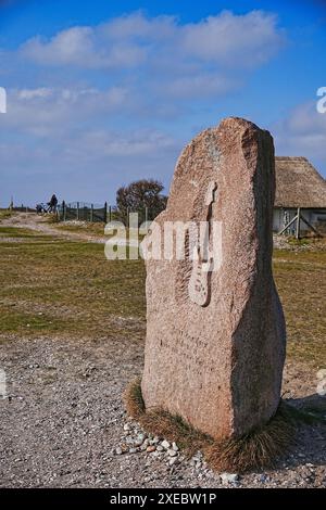 Jimi Hendrix lapide commemorativa su Fehmarn Foto Stock