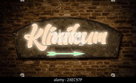 Segui le indicazioni per la Union Clinic Foto Stock