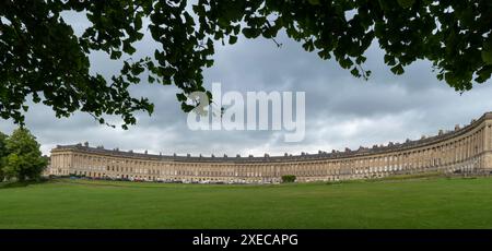 La Royal Crescent di Bath, Somerset, Inghilterra. Estate (giugno) 2019. Foto Stock