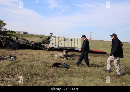 Dallas, Texas - Mid-Air Collision Foto Stock