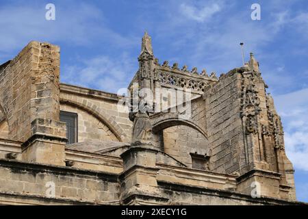 Dettagli architettonici della Chiesa del Priorato a Puerto de Santa Maria Foto Stock