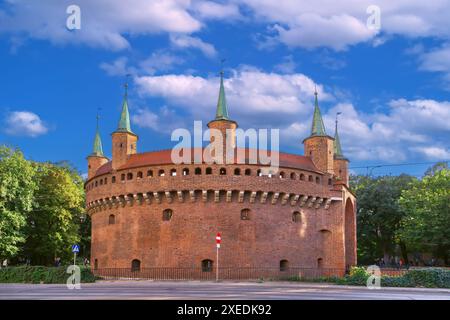 Cracovia Barbican, Polonia Foto Stock