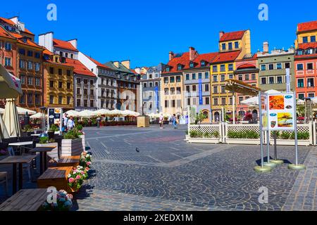 Varsavia, capitale della Polonia, Piazza del mercato Foto Stock