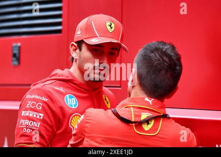 Spielberg, Austria. 27 giugno 2024. Charles Leclerc (MON) Ferrari. Campionato del mondo di Formula 1, Rd 11, Gran Premio d'Austria, giovedì 27 giugno 2024. Spielberg, Austria. Crediti: James Moy/Alamy Live News Foto Stock