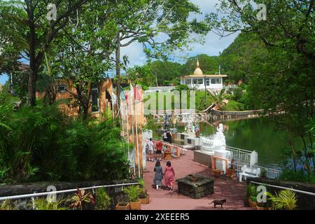 Complesso di templi indù Grand Bassin, Mauritius Foto Stock