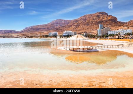 Il lago più salato del mondo Foto Stock