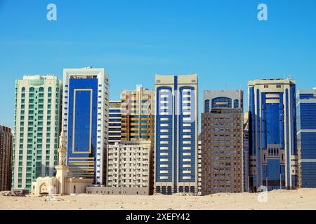 Sviluppo satellitare della città di Abu Dhabi Foto Stock