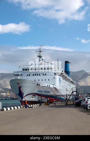 La nave Prince Vladimir al molo. Russia, regione di Krasnodar, Novorossiysk, 22 marzo 2024 Foto Stock