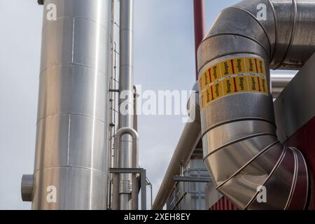 Impianto di biogas a Wetterau, Assia Foto Stock