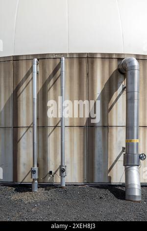 Impianto di biogas a Wetterau, Assia Foto Stock